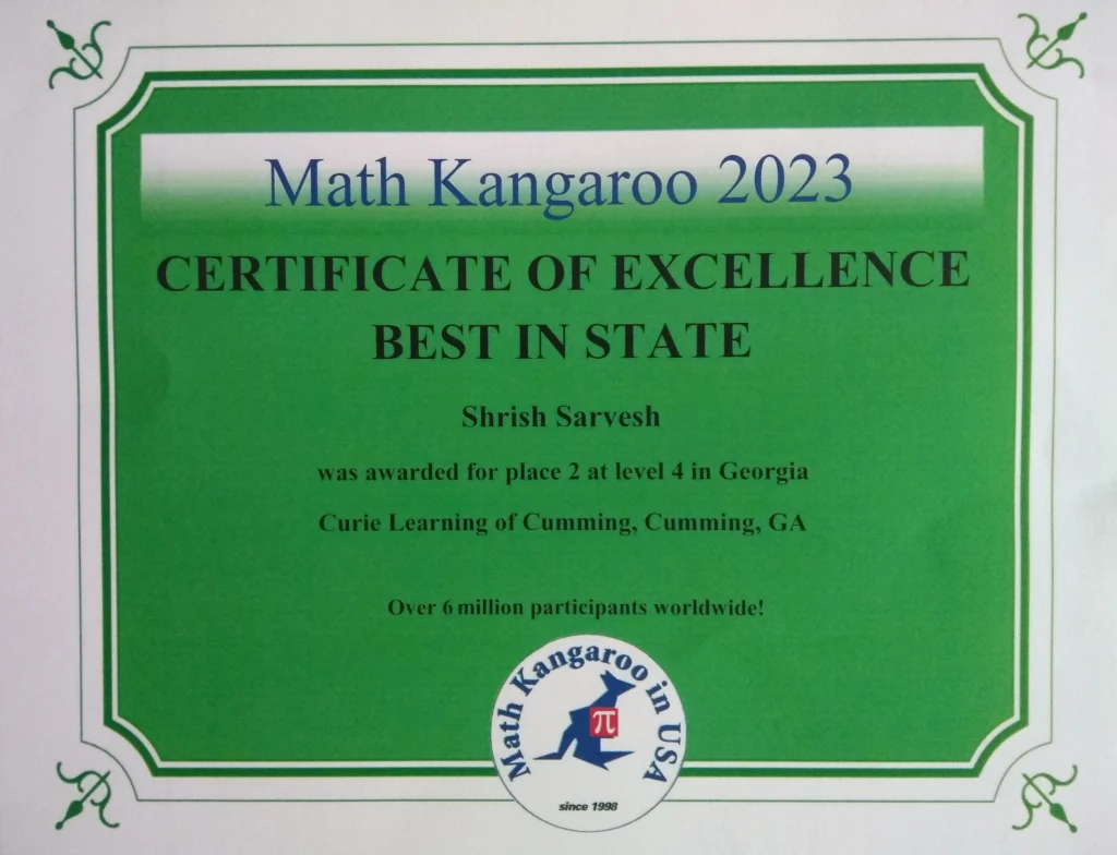 Math Kangaroo State Level 2023