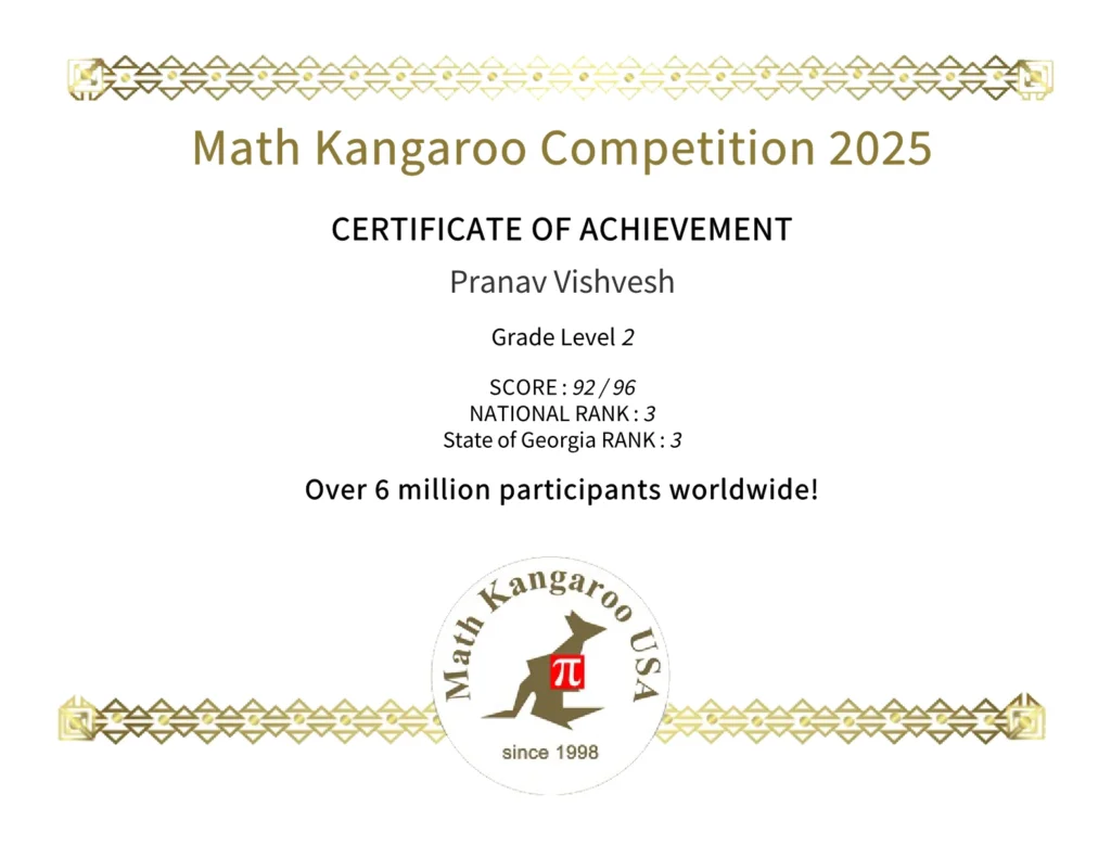 MathKangaroo Grade Level 2 2025