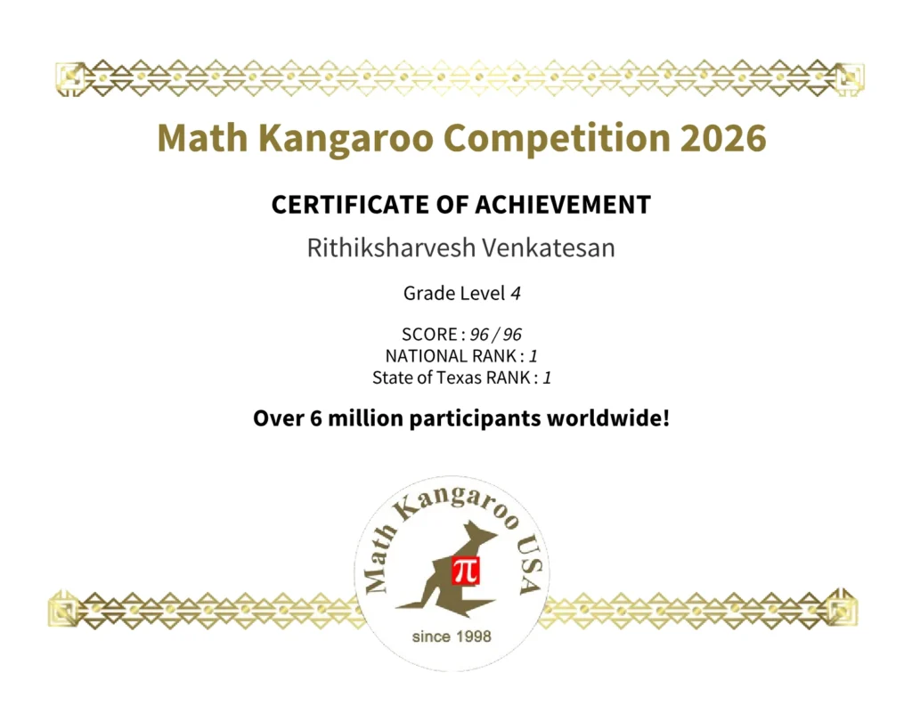 MathKangaroo Grade Level 4 2026
