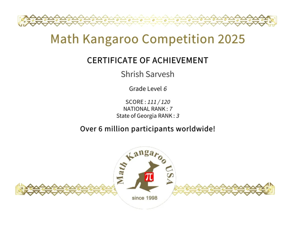 MathKangaroo Grade Level 6 2025