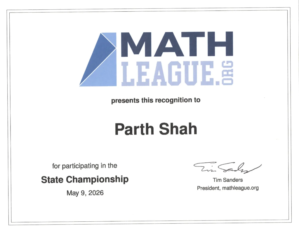 Math League State Championship 2026