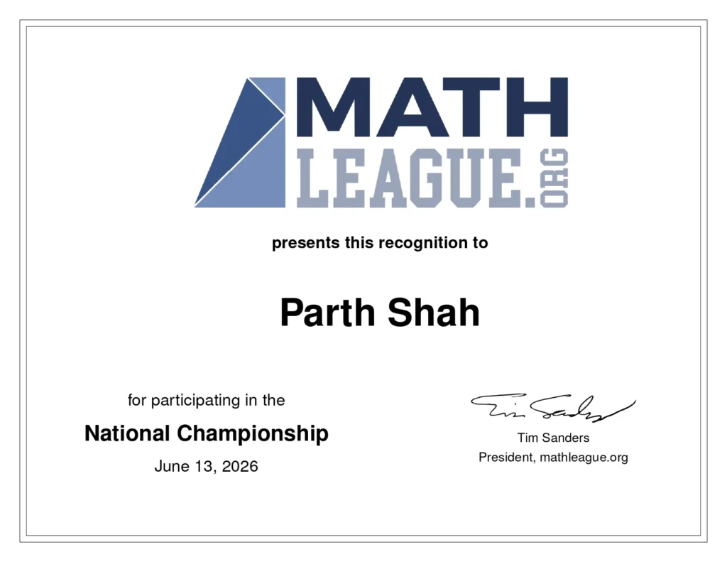Math League National Championship 2026